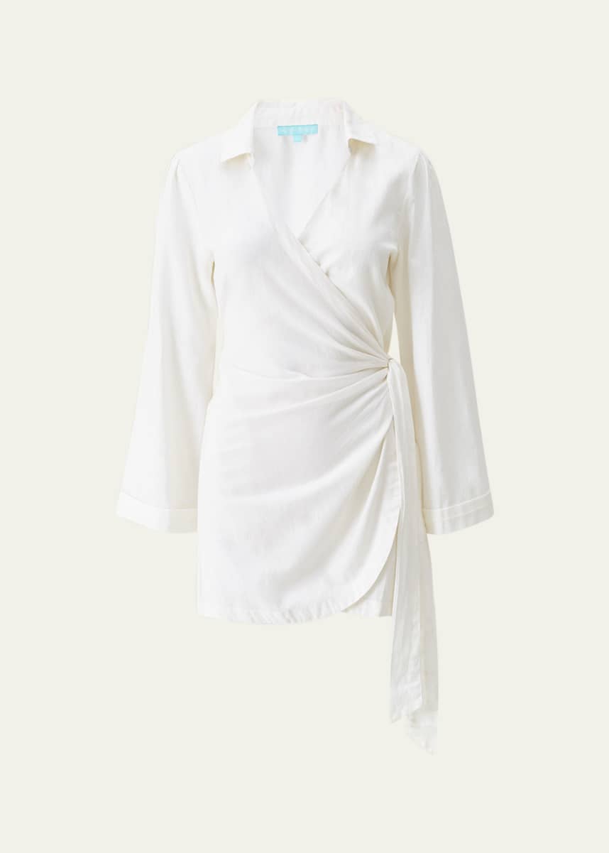 Melissa Odabash Ruby Wrap Mini Dress Coverup