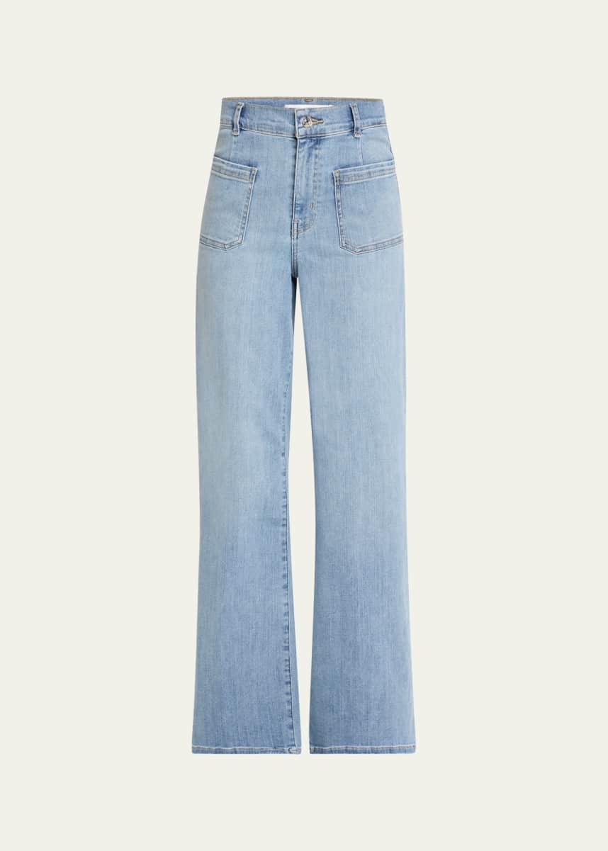 FRAME Le Slim Palazzo Bardot Pocket Jeans
