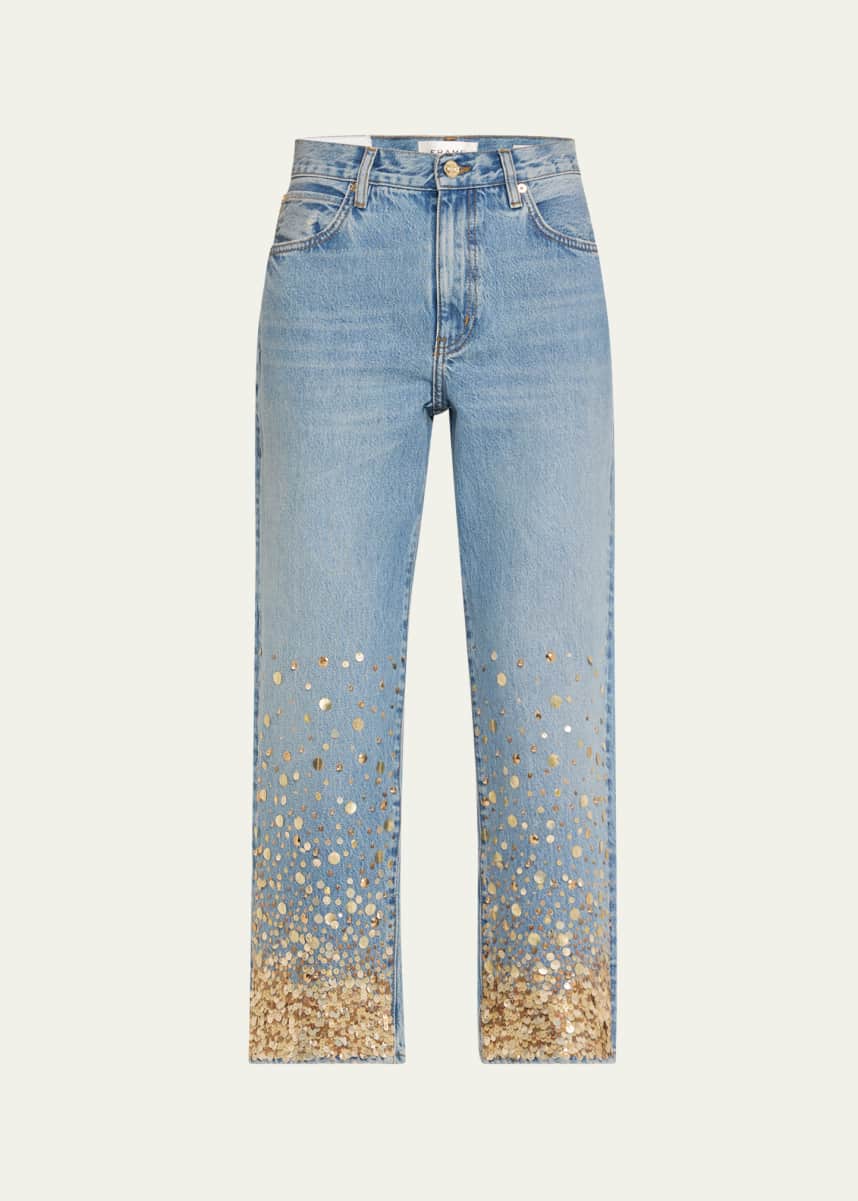 FRAME The Champagne Embellished Jeans