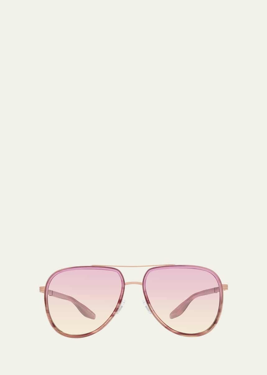 Barton Perreira Cani Titanium Aviator Sunglasses