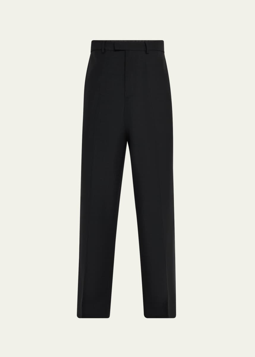 Rohe Men's Wool-Mohair Straight-Leg Trousers