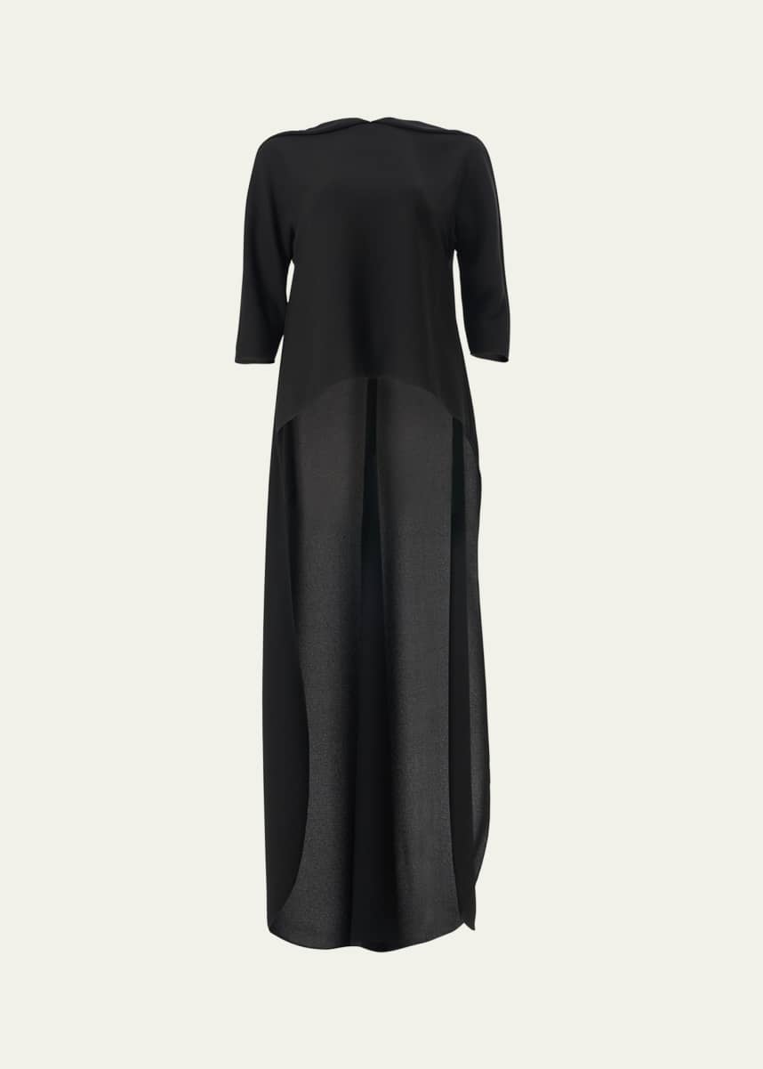 Carolina Herrera High-Low Cape Top