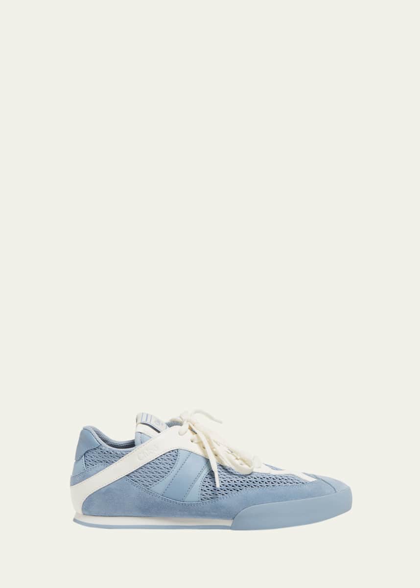 Chloe Kick Mesh and Leather Low-Top Sneakers