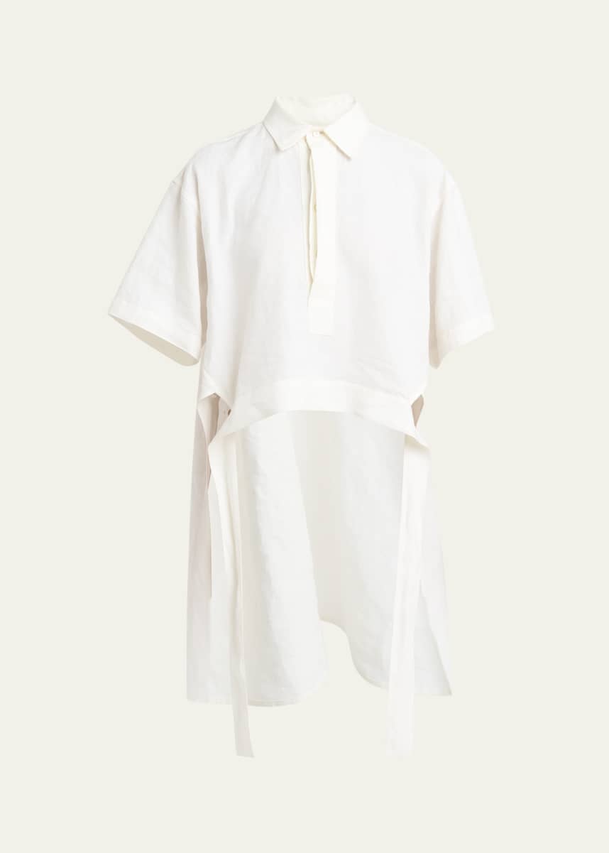 Plan C High-Low Linen Shirt