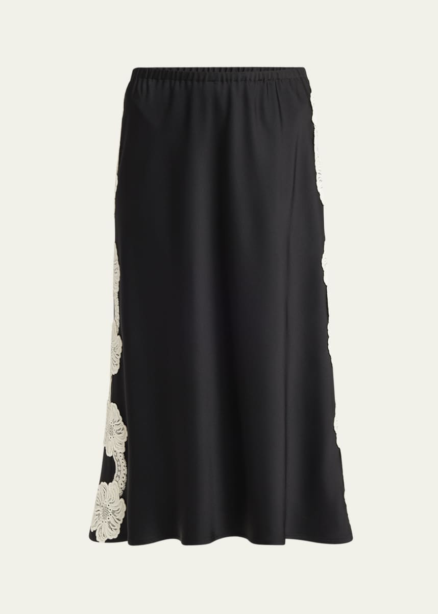 Jil Sander Embroidered Midi Skirt