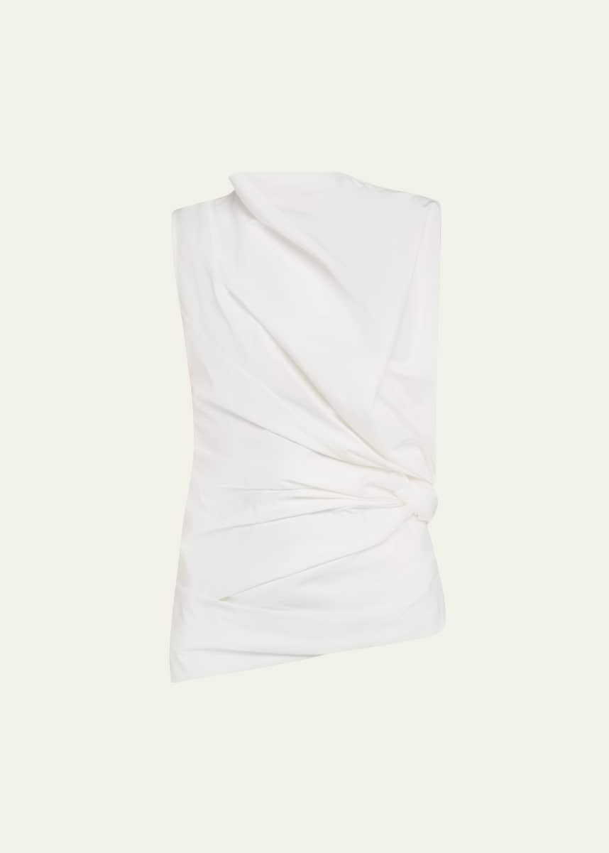 Jil Sander Ruched High-Neck Top
