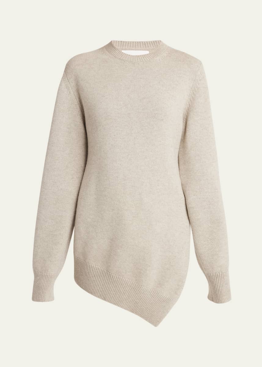 Jil Sander Cruise Asymmetric Wool Cashmere Sweater
