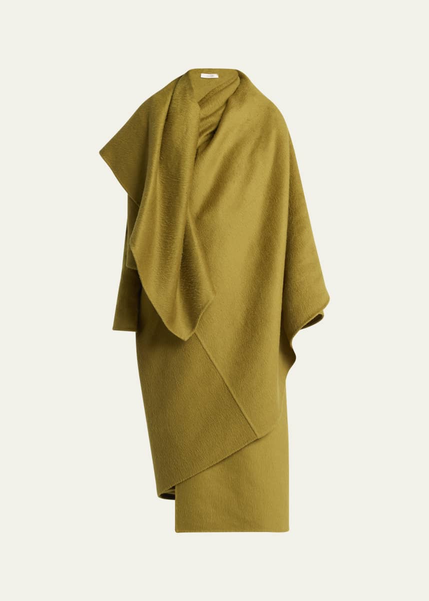 THE ROW Jan Long Cashmere Wrap Coat