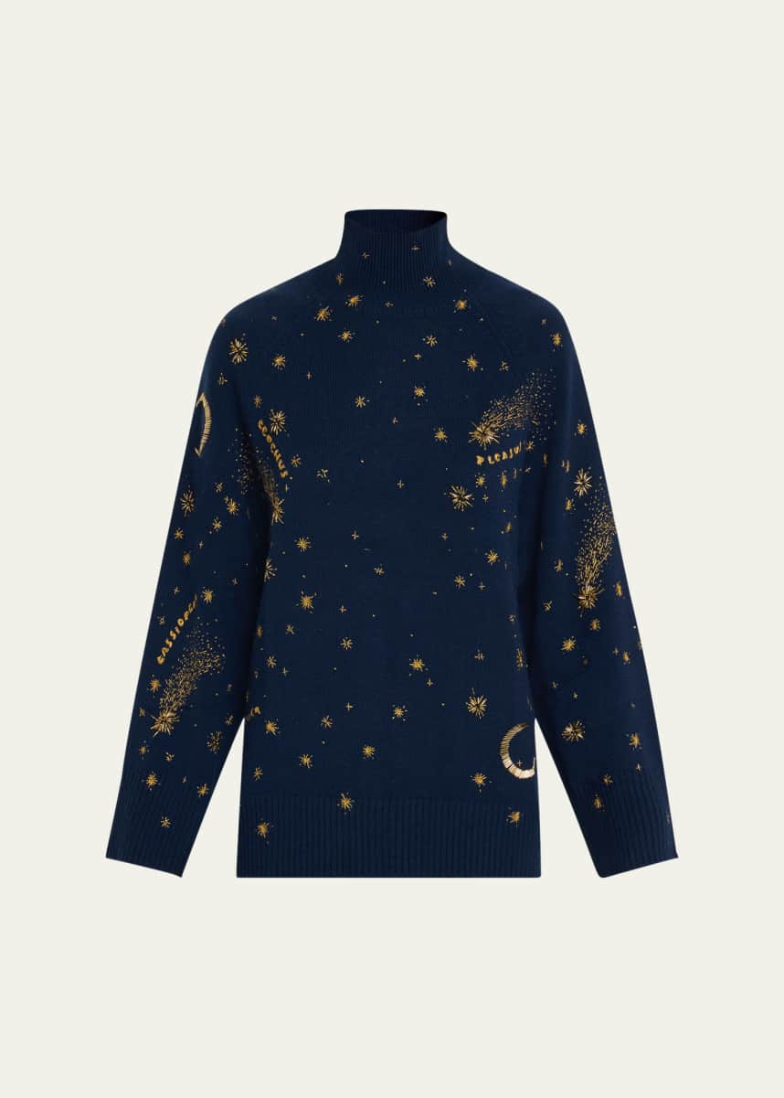 Altuzarra Jared Beaded Turtleneck Sweater