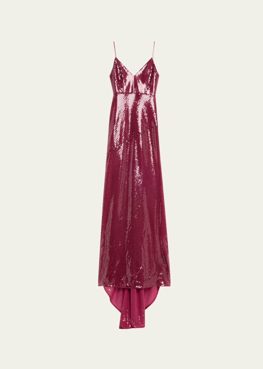 Alex Perry Sequined Paneled Bikini Gown