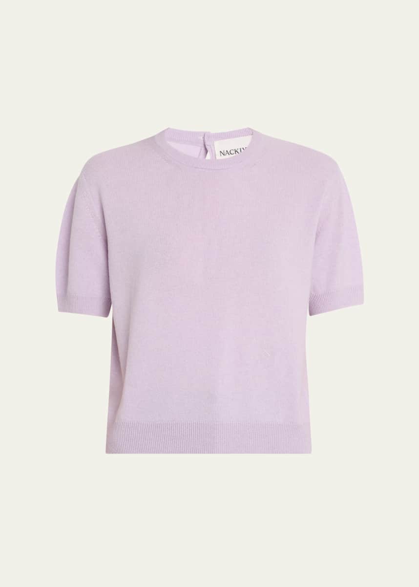 NACKIYE Classic Short-Sleeve Cashmere Sweater