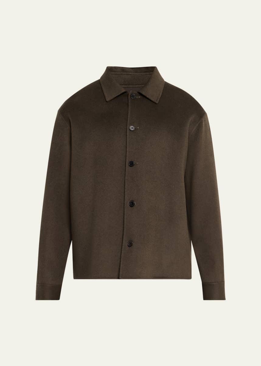 FRAME Men's Double-Face Wool Overshirt