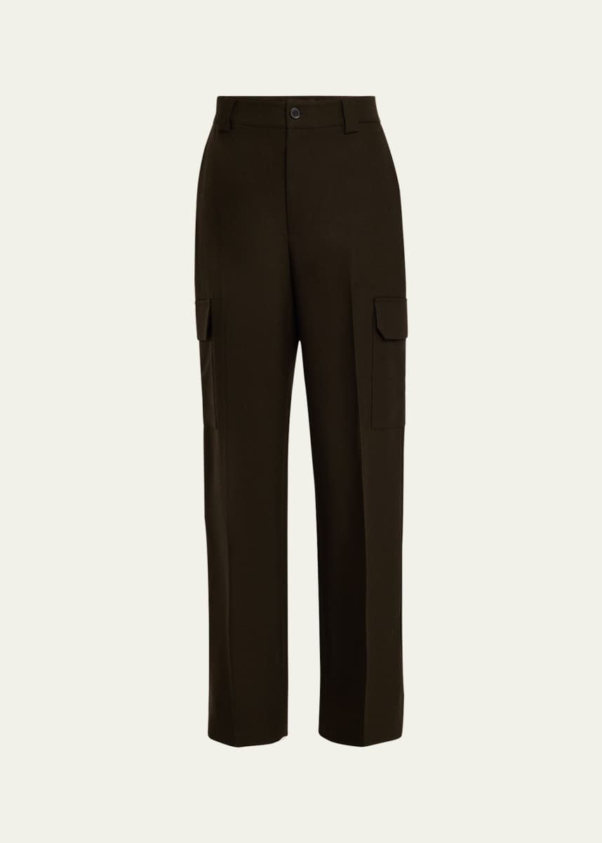 FRAME Men's Wool Cargo Trousers