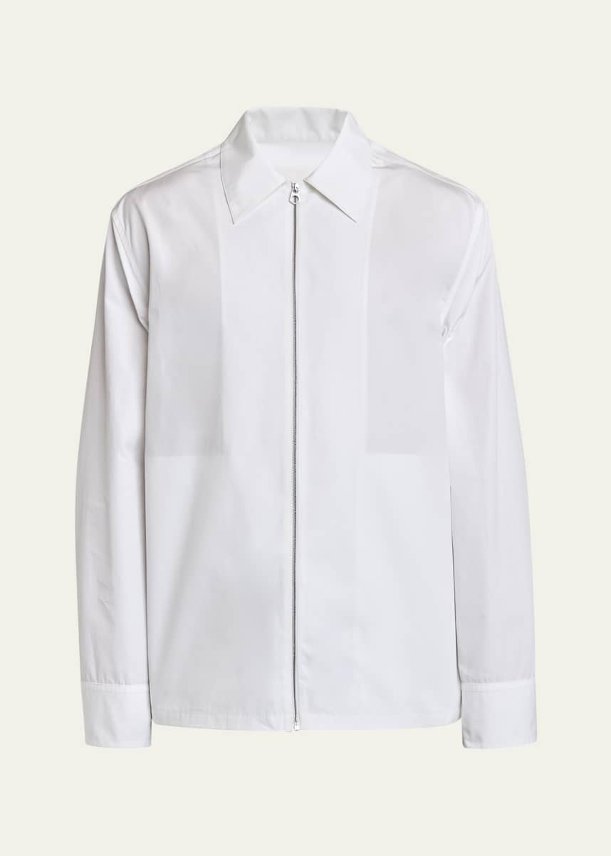 Jil Sander Men's Boxy Full-Zip Overshirt