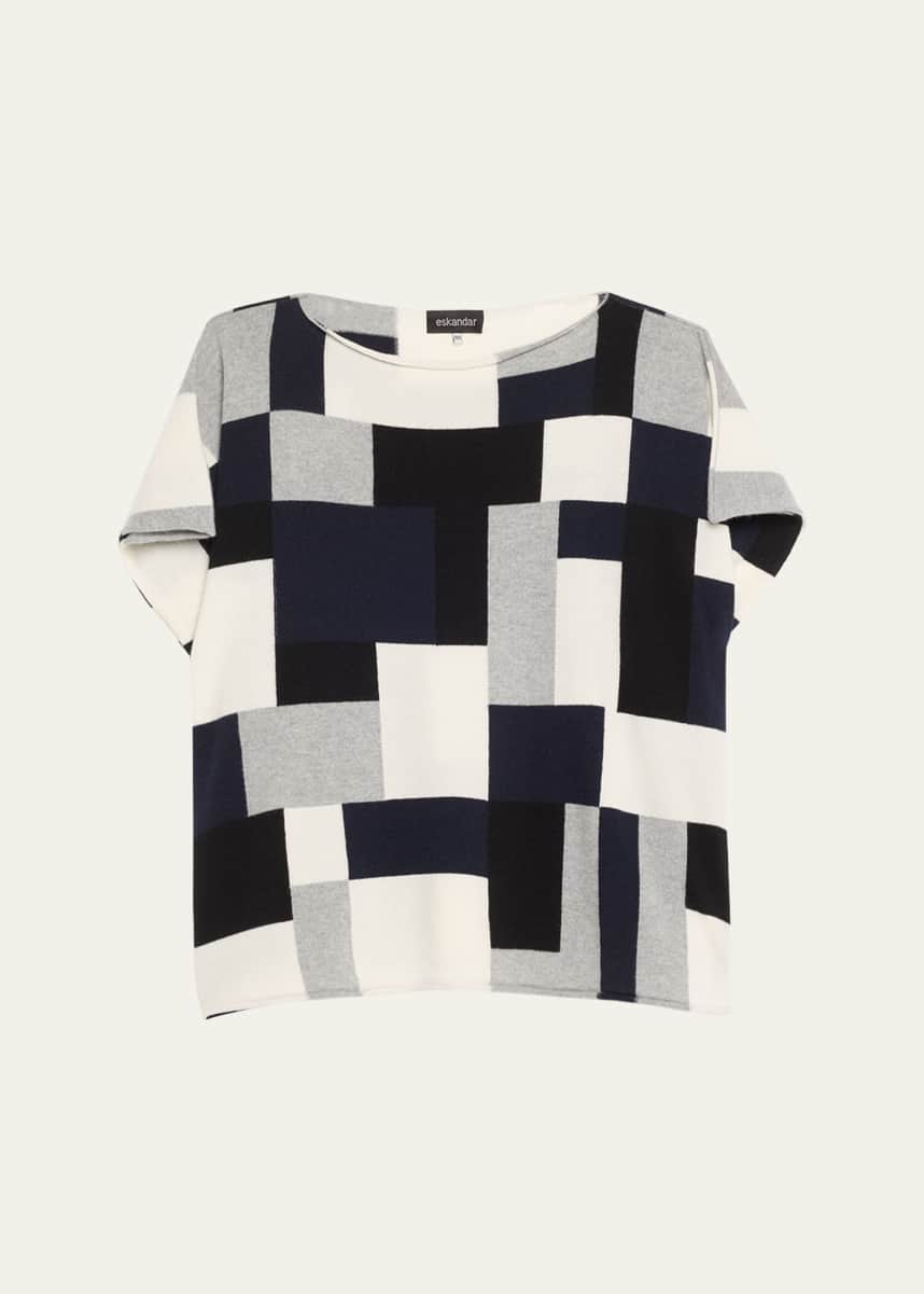 Eskandar Sleeveless Slash Neck Cashmere Sweater