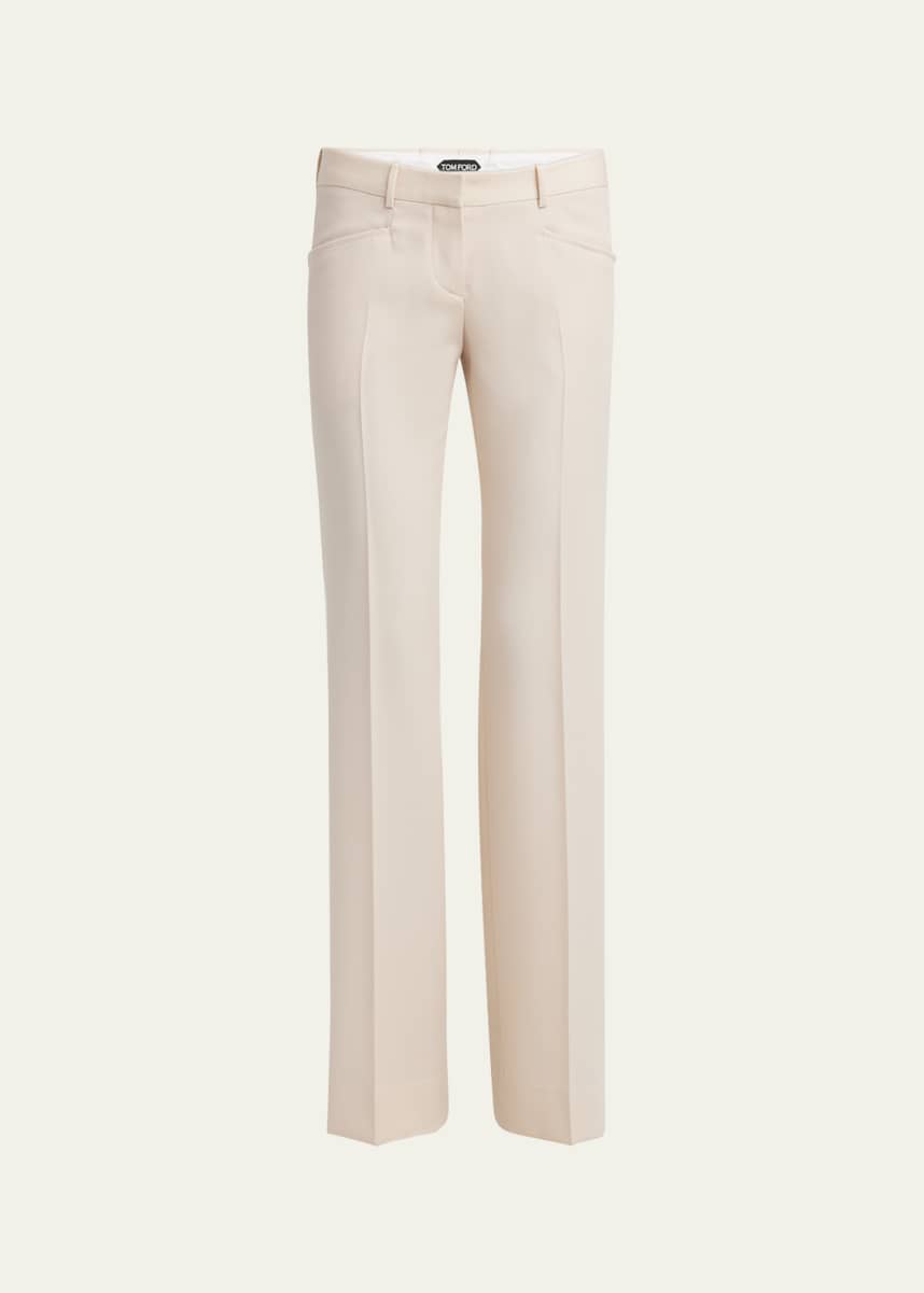TOM FORD Low-Waist Wool Flare Trousers