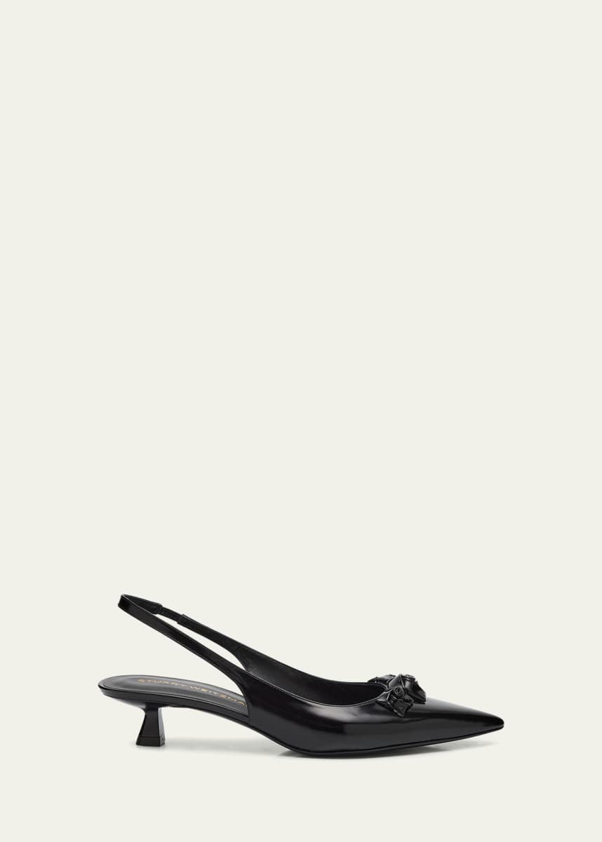 Stuart Weitzman Rosie Slingback Kitten Pumps
