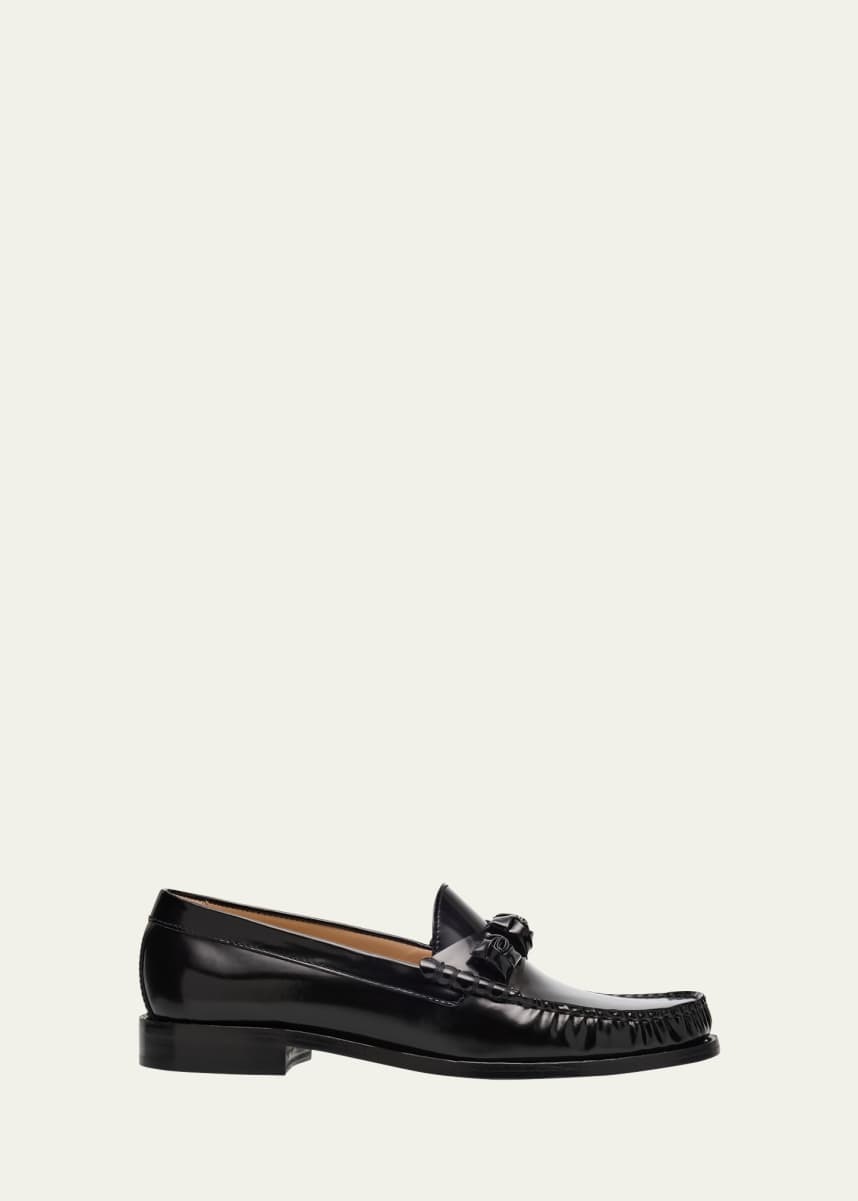 Stuart Weitzman Rosie Leather Slip-On Loafers
