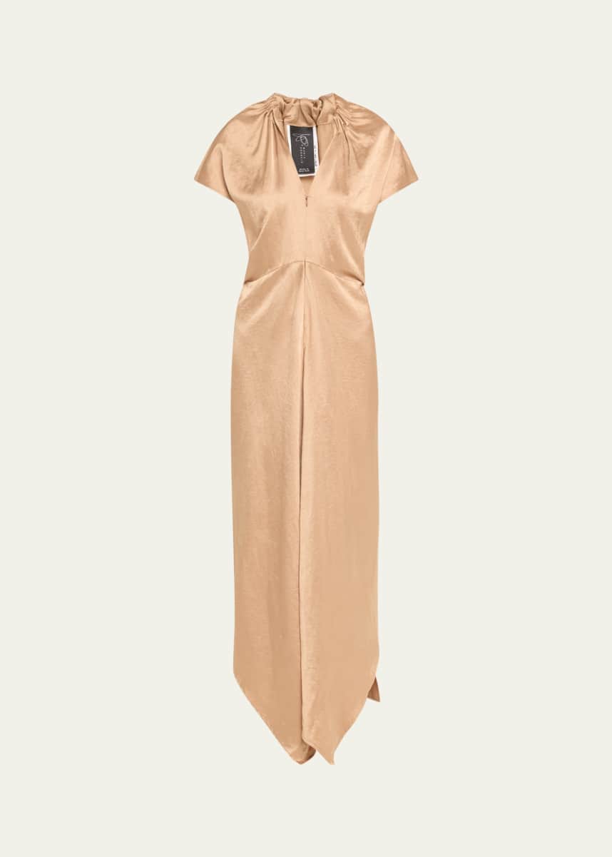 Zero + Maria Cornejo Long Ruched Stella Dress