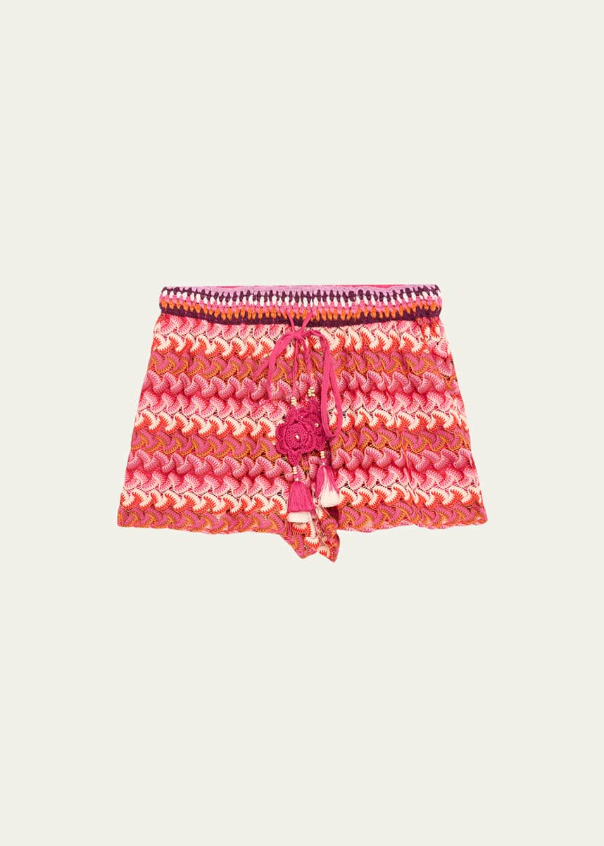 Ramy Brook Fleming Chevron Knit Shorts