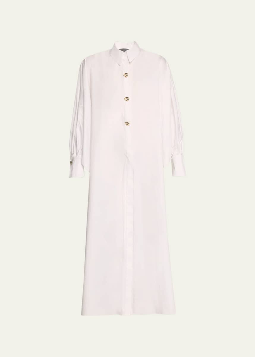 Oscar de la Renta Long Sleeve Cotton Caftan