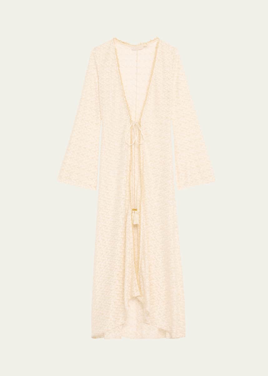 Ramy Brook Fatima Metallic Knit Coverup