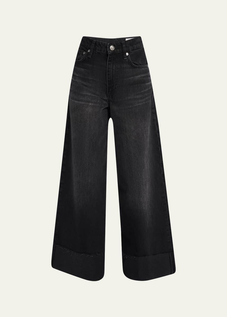Rag & Bone Sofie High-Rise Wide-Leg Ankle Cuff Jeans