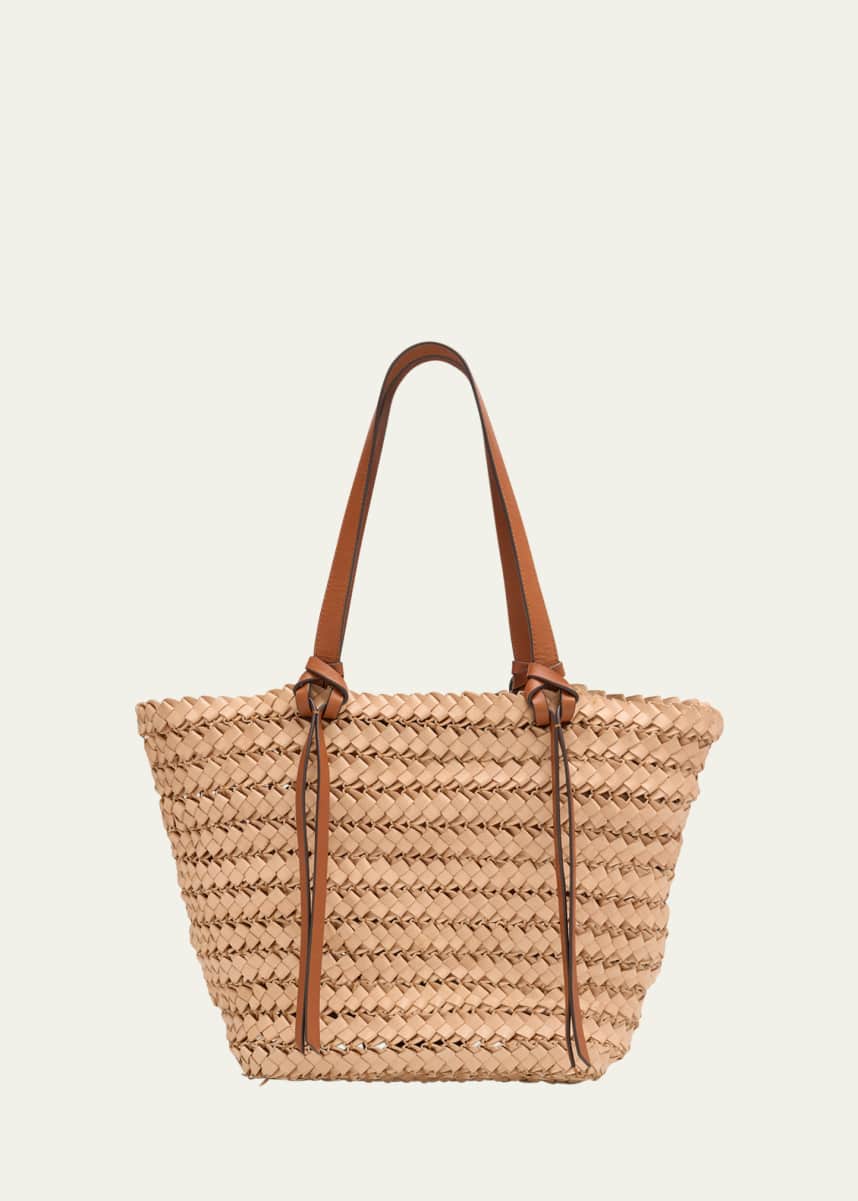 Ulla Johnson Imani Large Woven Leather Tote Bag