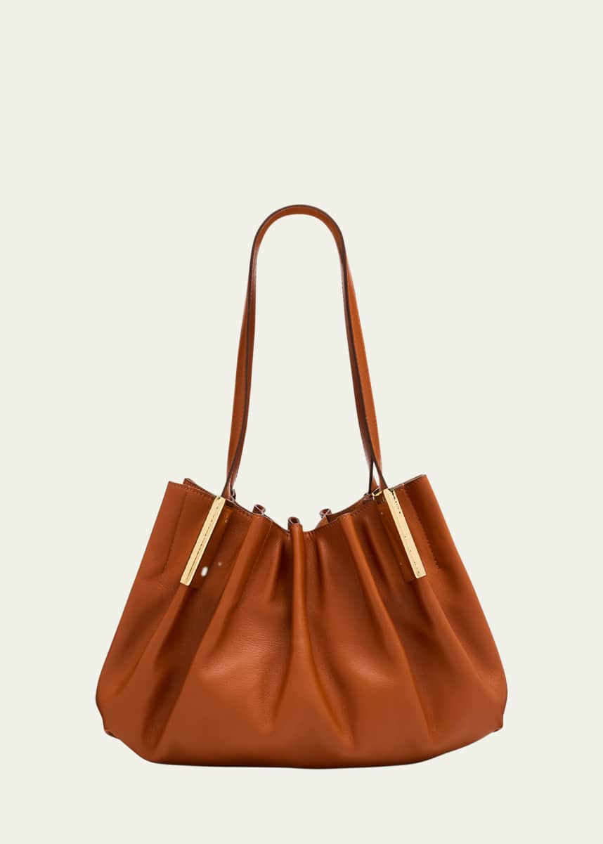 Ulla Johnson Isadora Mini Ruched Leather Tote Bag