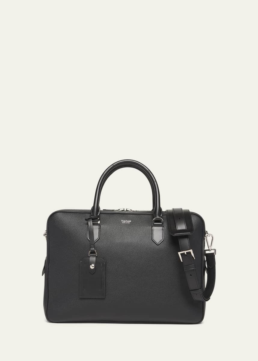TOM FORD Men's Elliot Soft Grain Leather Briefcase Bag