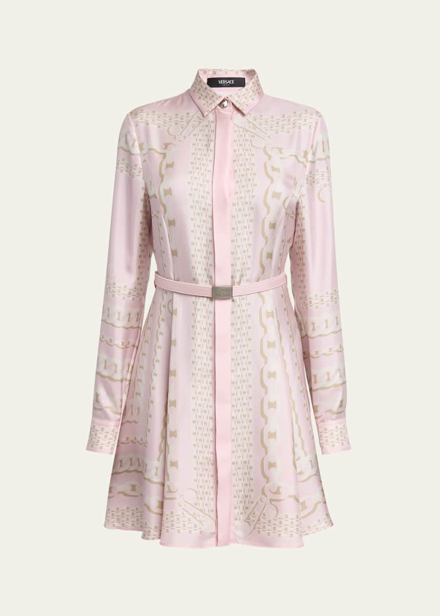Versace Treasure Foulard Silk Twill Dress