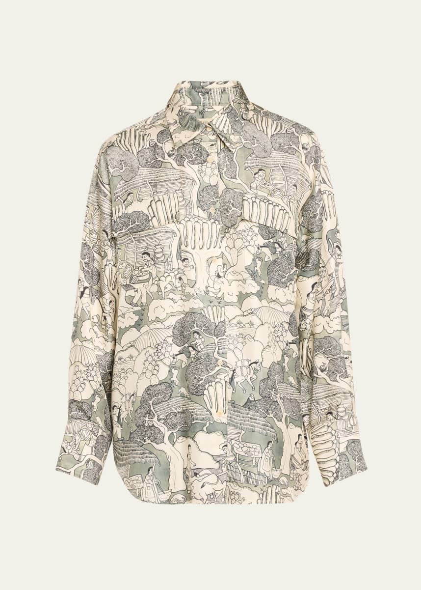 Heirlome Cruz Printed Silk Shirt