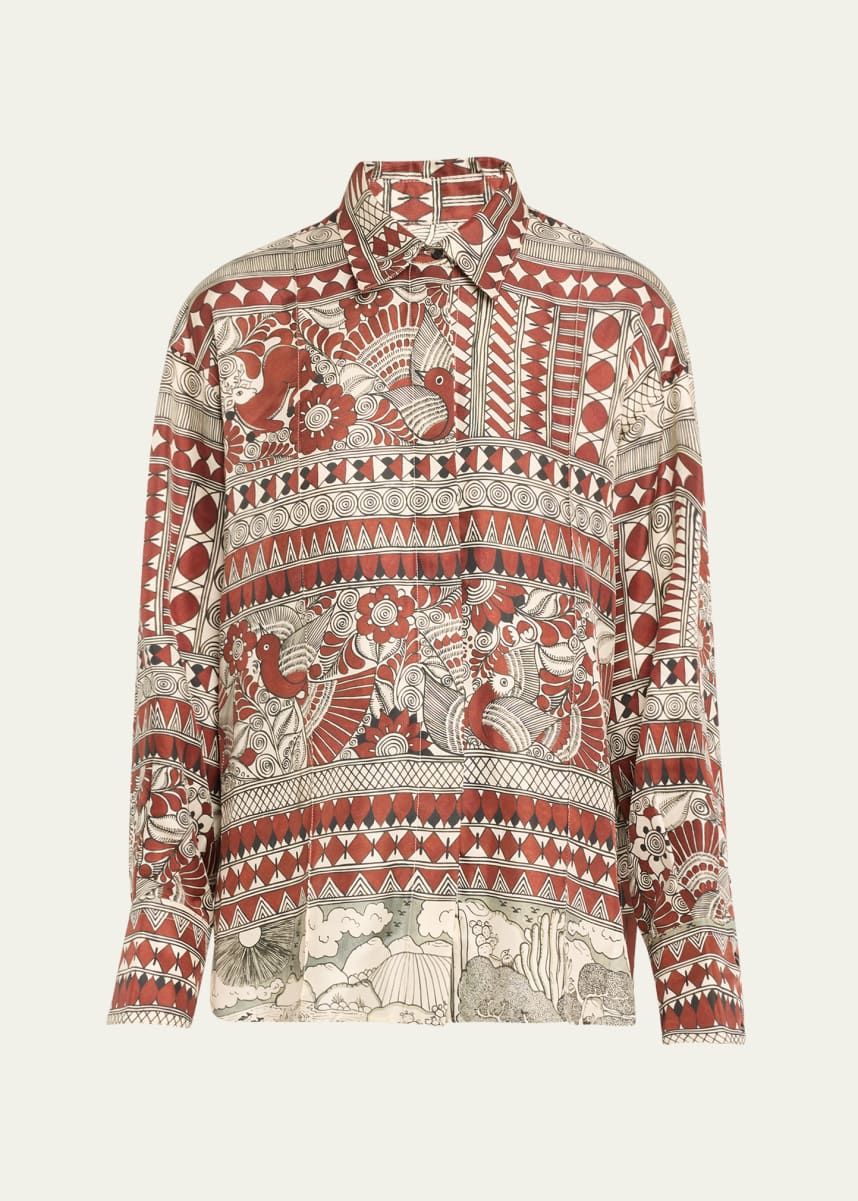 Heirlome Rodrigo De La Cruz Silk Button-Down Shirt
