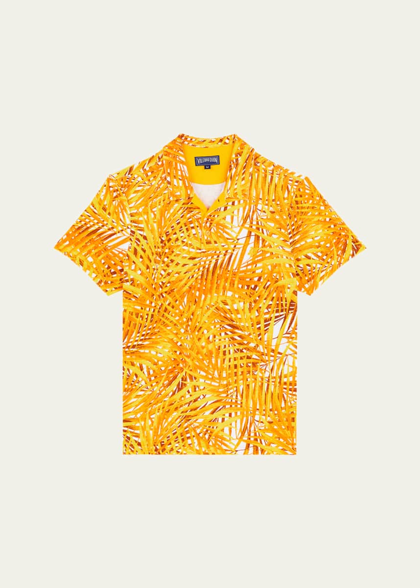 Vilebrequin Men's Palm Leaves Camp Shirt