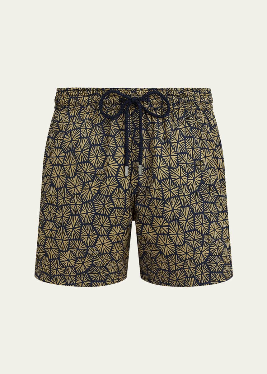 Vilebrequin Men's Carapeces Flower-Print Swim Shorts