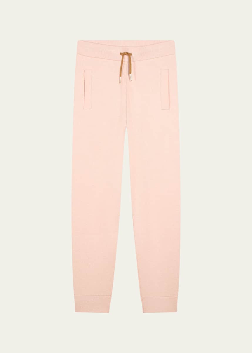 Chloe Girl's Striped Trim Knit Trousers, Size 6-12
