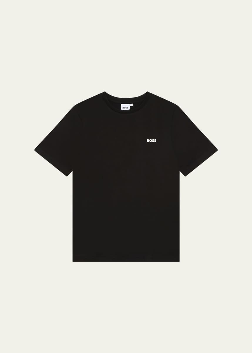 BOSS Boy's Contrast Logo-Print T-Shirt, Size 8-16