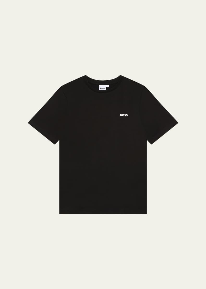 BOSS Boy's Contrast Logo-Print T-Shirt, Size 6
