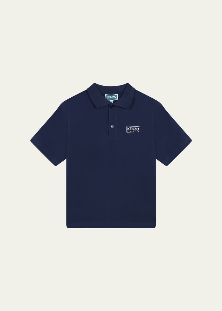 Kenzo Boy's Classic Logo-Print Polo Shirt, Size 2-5