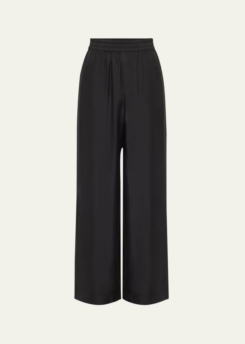 Lisa Yang Silk Twill Wide-Leg Trousers