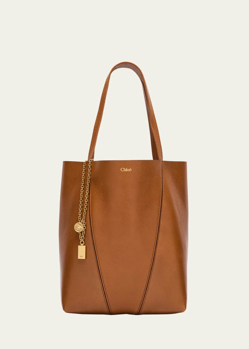 Chloe Spin Medium Tote Bag in Leather