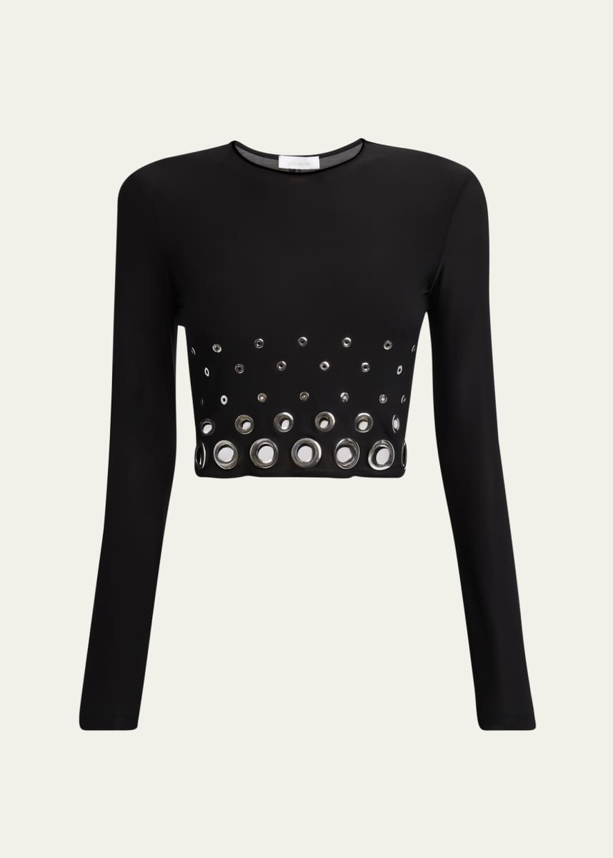 Rabanne Grommet Crop Top
