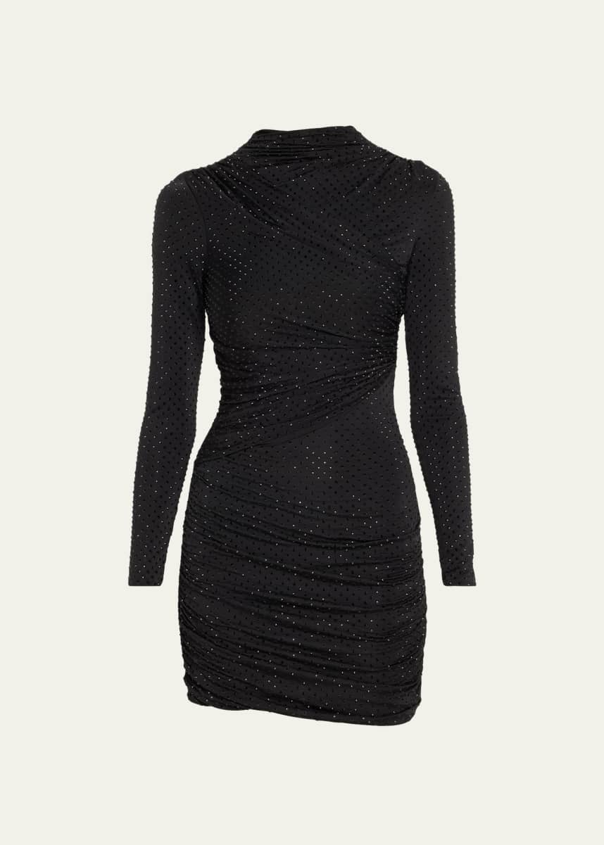 Retrofete Tana Long-Sleeve Embellished Mini Dress