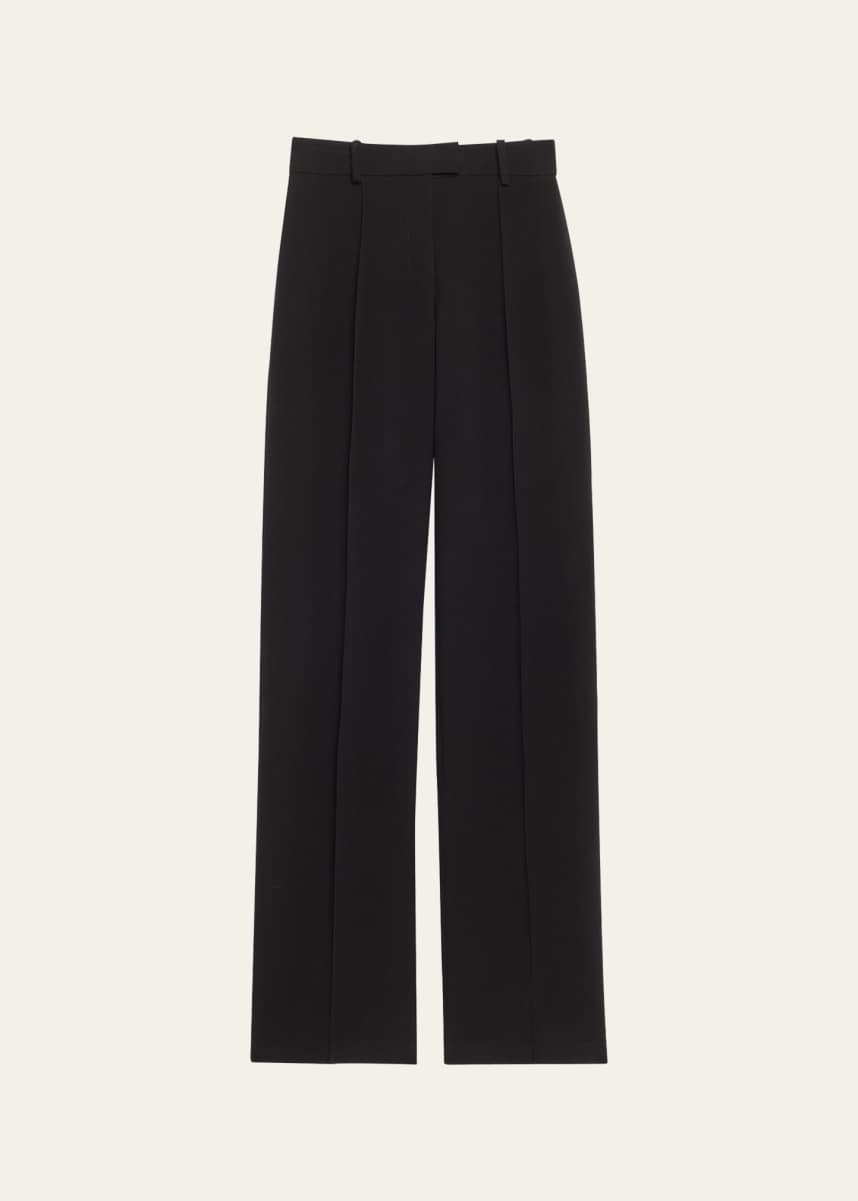 Brandon Maxwell The Jax Straight Leg Wool Trousers