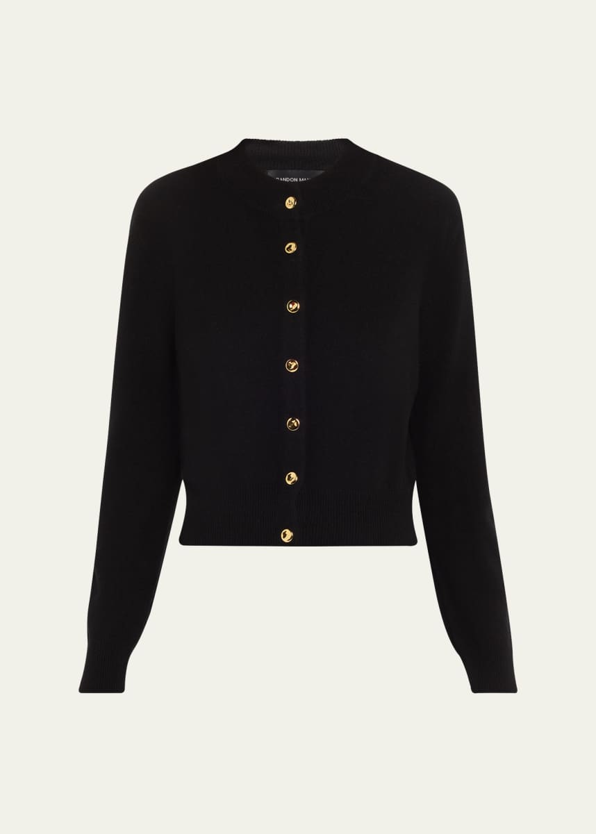 Brandon Maxwell Shrunken Cashmere Cardigan