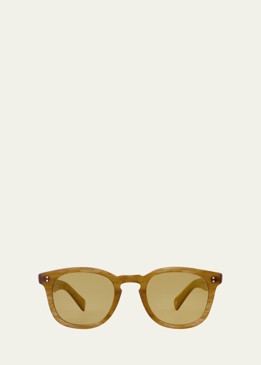 Garrett Leight Men's Kinney II Round Sunglasses