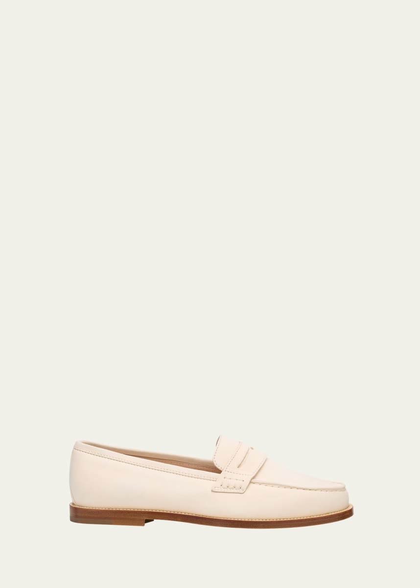 Manolo Blahnik Perrita Classic Suede Penny Loafers