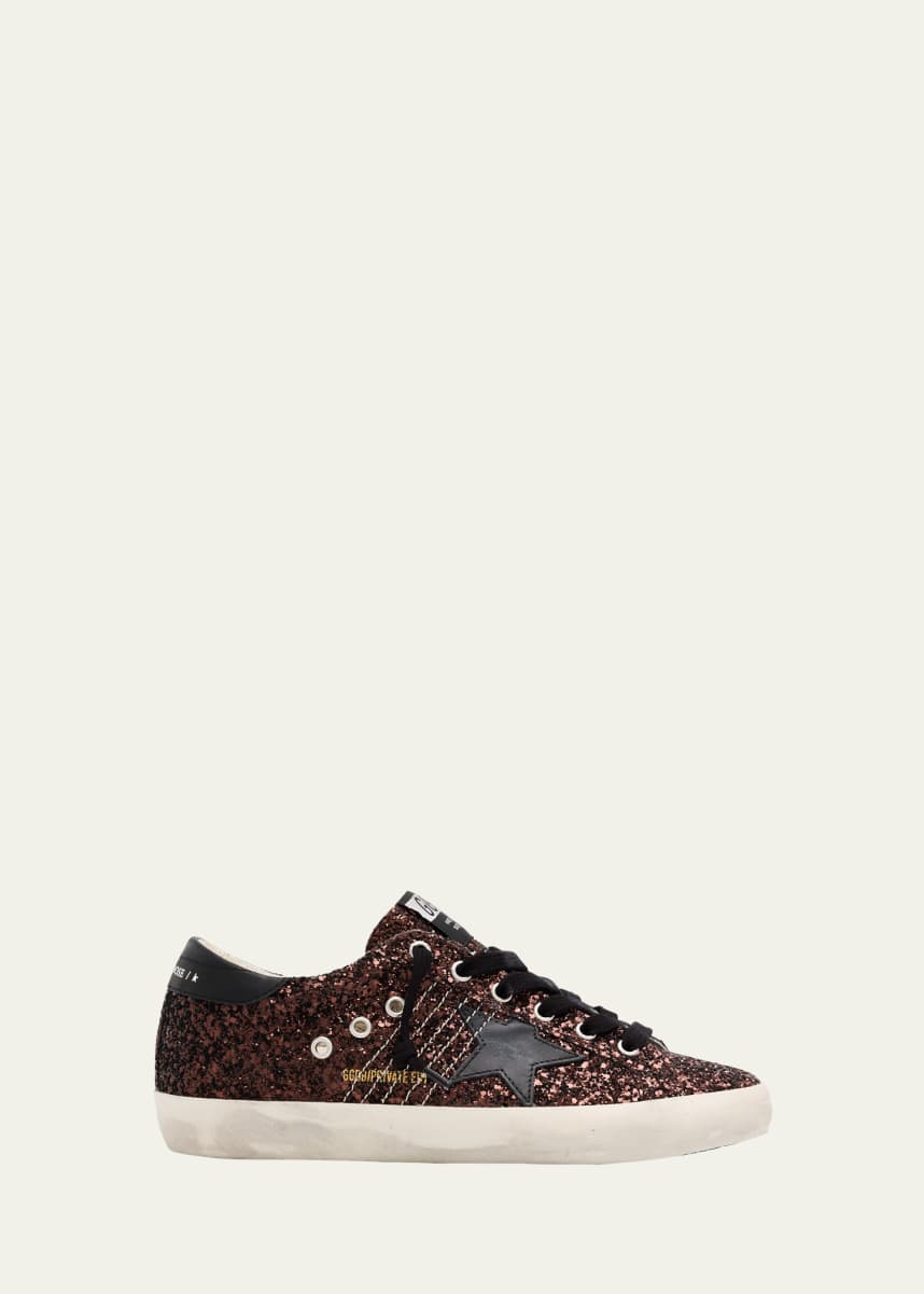 Golden Goose Super-Star Low-Top Glitter Sneakers