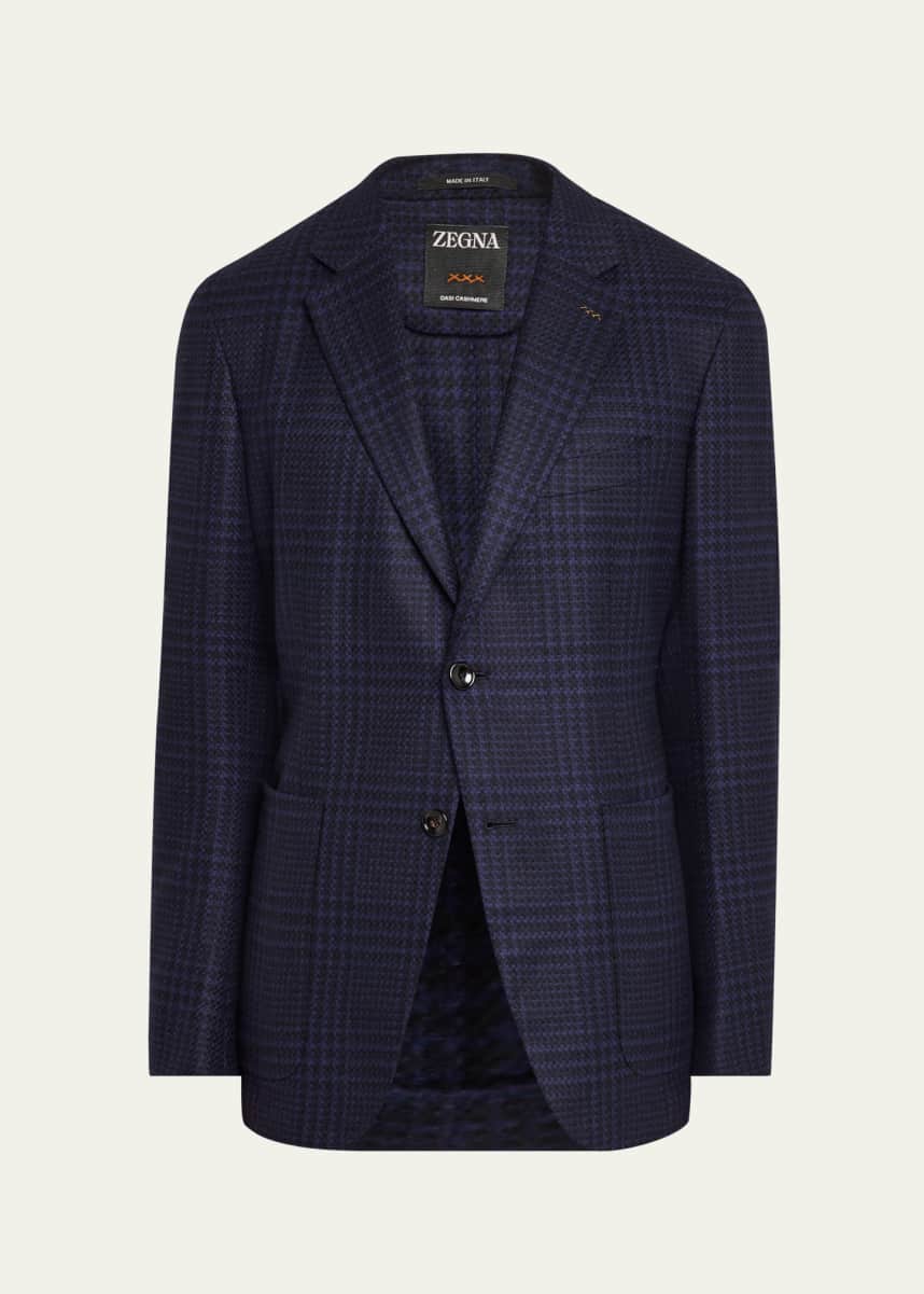 ZEGNA Men's Oasi Cashmere Check Sport Coat