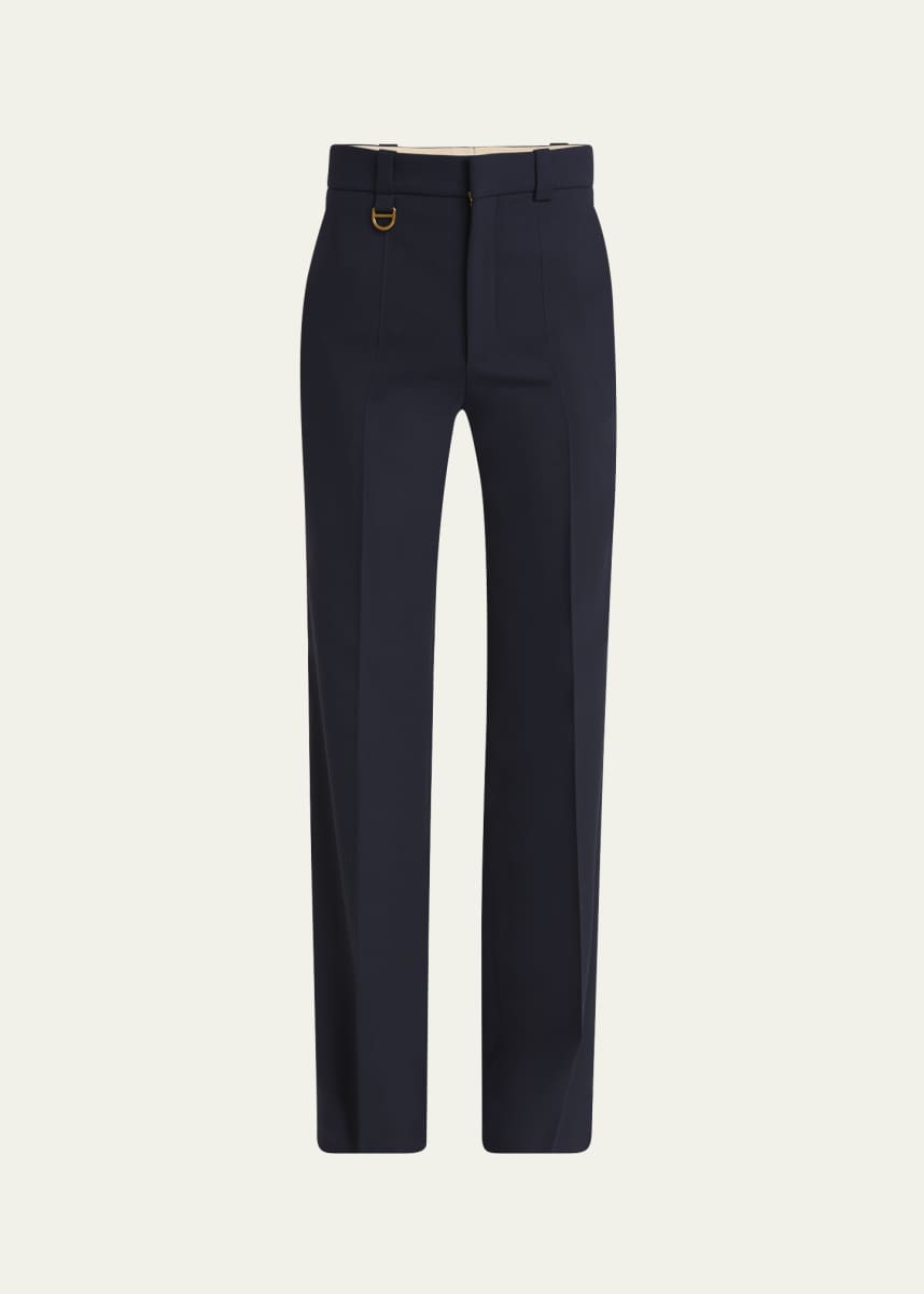Chloe Boyish Straight-Leg Tailored Trousers